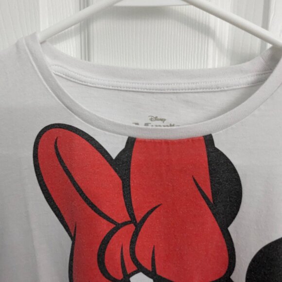 Disney White Minnie Mouse T-Shirt, Girl's XL (14-16), Red Polka Dot Dress - Picture 6 of 12
